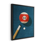BILLIARDS / Ball 13 Framed Canvas Print Gallery Image 2