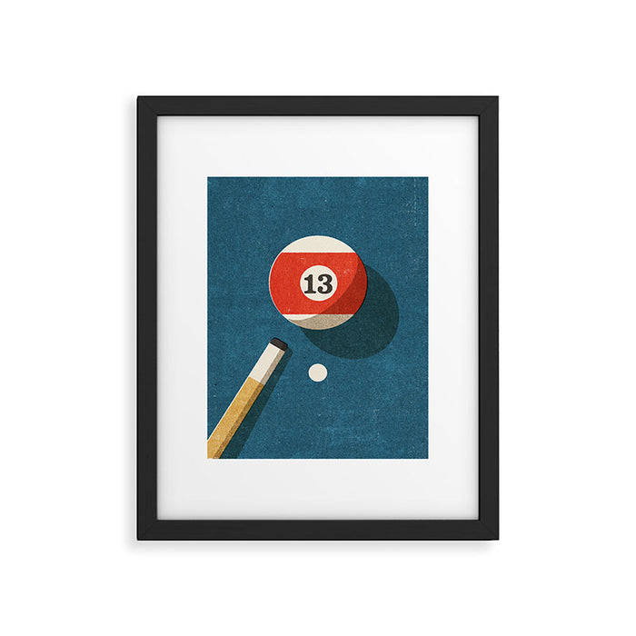 BILLIARDS / Ball 13 Framed Art Print Gallery Image 1