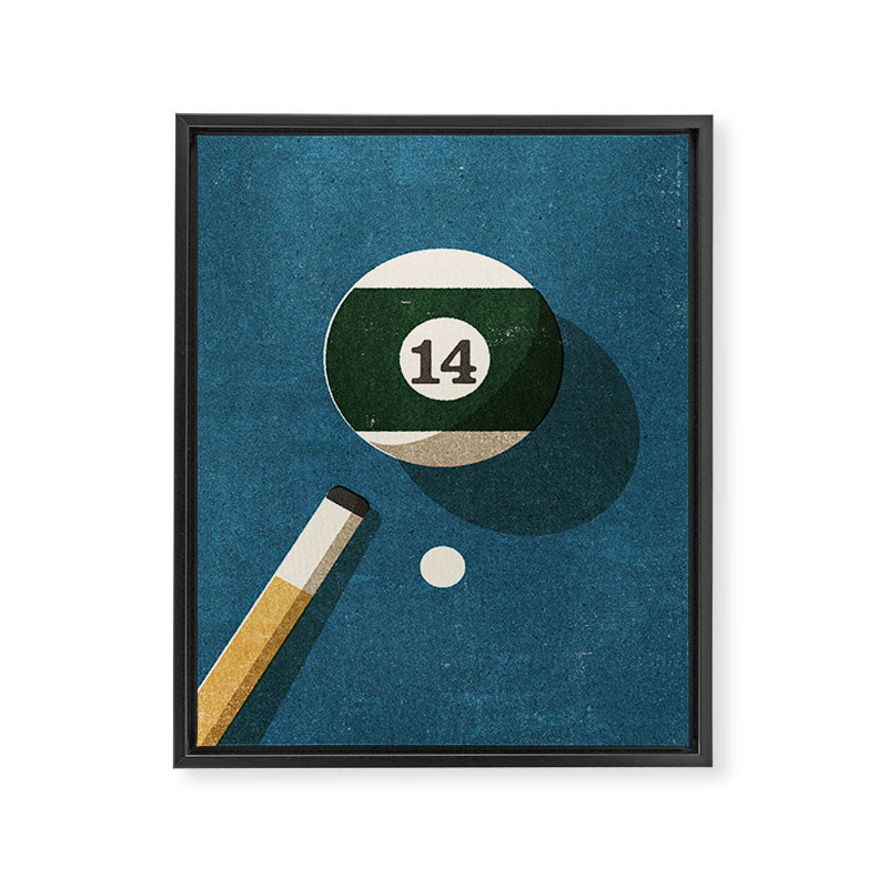 BILLIARDS / Ball 14 Framed Canvas Print Gallery Image 6