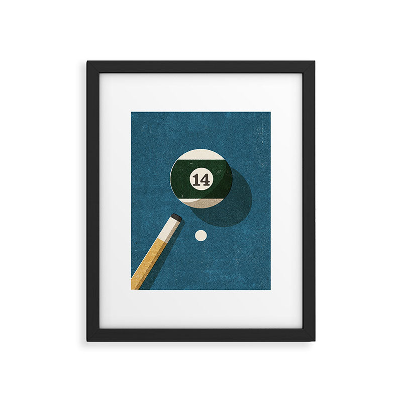 BILLIARDS / Ball 14 Framed Art Print Gallery Image 5