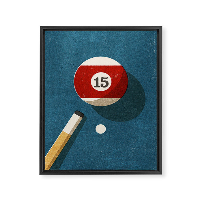 BILLIARDS / Ball 15 Framed Canvas Print Gallery Image 1