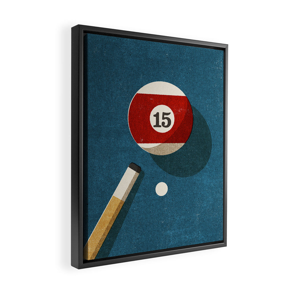BILLIARDS / Ball 15 Framed Canvas Print Gallery Image 2