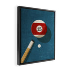 BILLIARDS / Ball 15 Framed Canvas Print Gallery Image 2