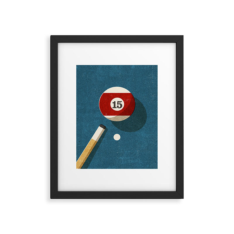BILLIARDS / Ball 15 Framed Art Print Gallery Image 5
