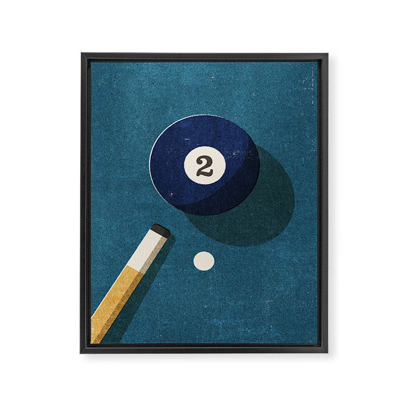 BILLIARDS / Ball 2 Framed Canvas Print Gallery Image 6