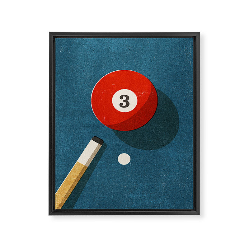 BILLIARDS / Ball 3 Framed Canvas Print Gallery Image 6