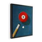 BILLIARDS / Ball 3 Framed Canvas Print Gallery Image 2