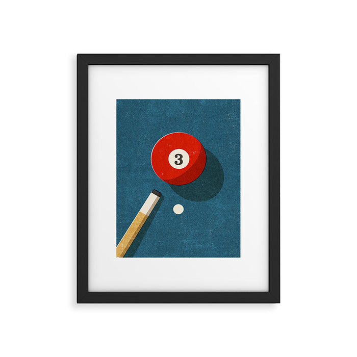 BILLIARDS / Ball 3 Framed Art Print Gallery Image 1