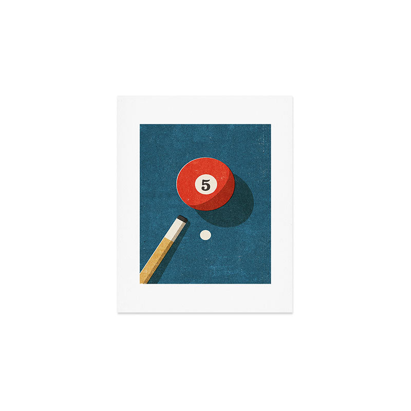 BILLIARDS / Ball 5 Art Print Gallery Image 1