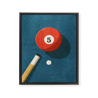 BILLIARDS / Ball 5 Framed Canvas Print Gallery Image 6