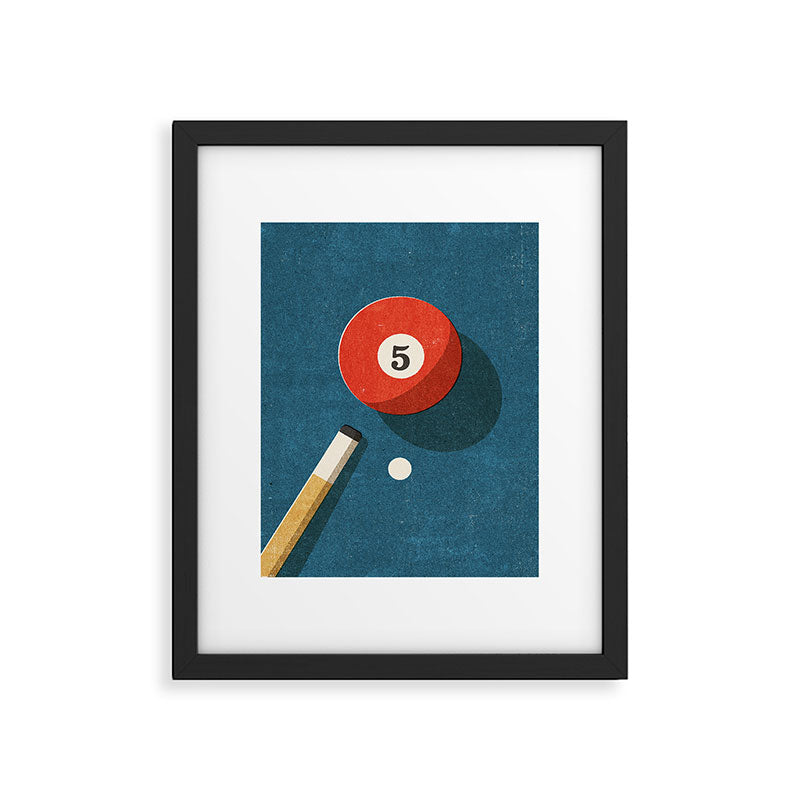 BILLIARDS / Ball 5 Framed Art Print Gallery Image 5
