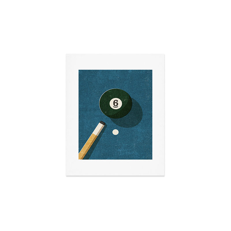 BILLIARDS / Ball 6 Art Print Gallery Image 1