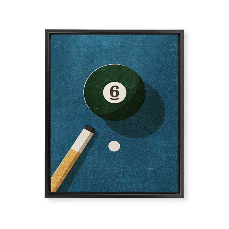 BILLIARDS / Ball 6 Framed Canvas Print Gallery Image 6
