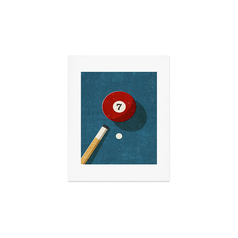 BILLIARDS / Ball 7 Art Print Gallery Image 1