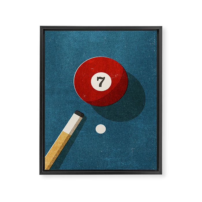 BILLIARDS / Ball 7 Framed Canvas Print Gallery Image 1