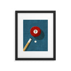 BILLIARDS / Ball 7 Framed Art Print Gallery Image 5