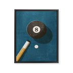 BILLIARDS / Ball 8 Framed Canvas Print Gallery Image 6