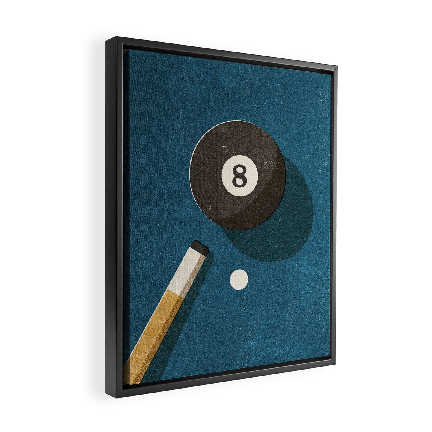 BILLIARDS / Ball 8 Framed Canvas Print Gallery Image 2
