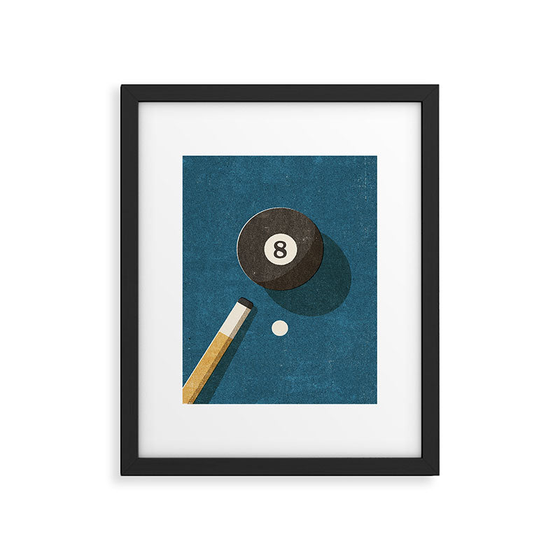 BILLIARDS / Ball 8 Framed Art Print Gallery Image 5