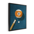 BILLIARDS / Ball 9 Framed Canvas Print Gallery Image 2