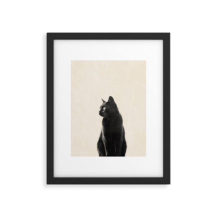 Black Cat Framed Art Print Gallery Image 1