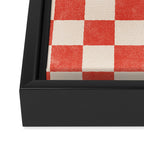 CHECKER - 001 - Cayenne Framed Canvas Print Gallery Image 3