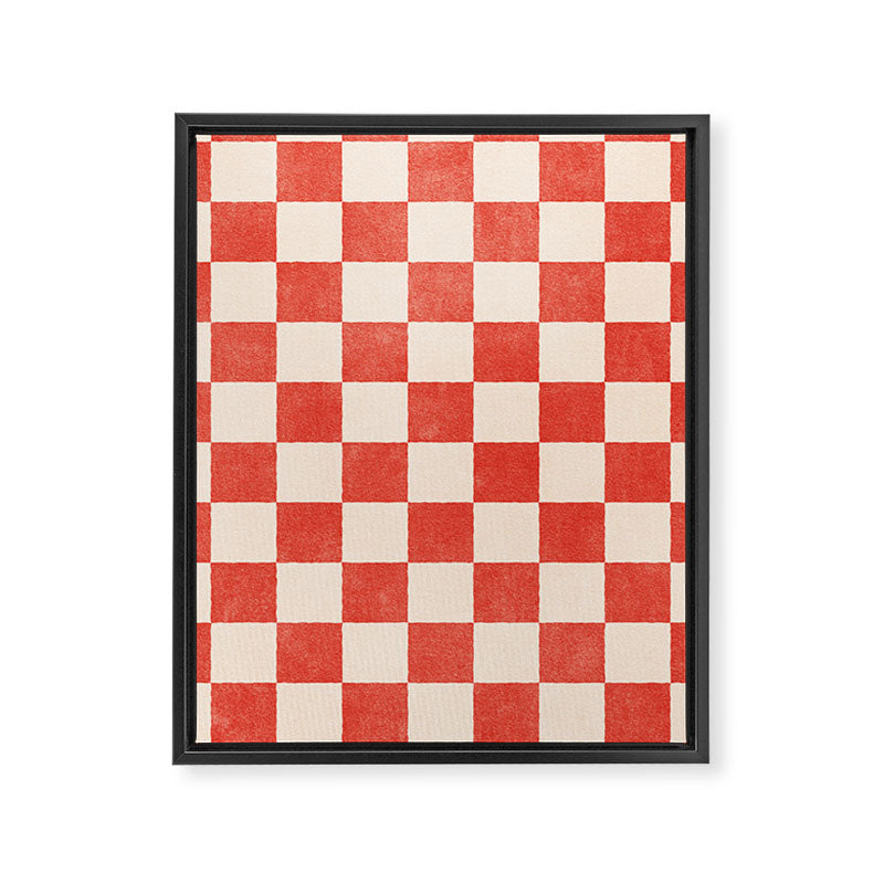 CHECKER - 001 - Cayenne Framed Canvas Print Gallery Image 6