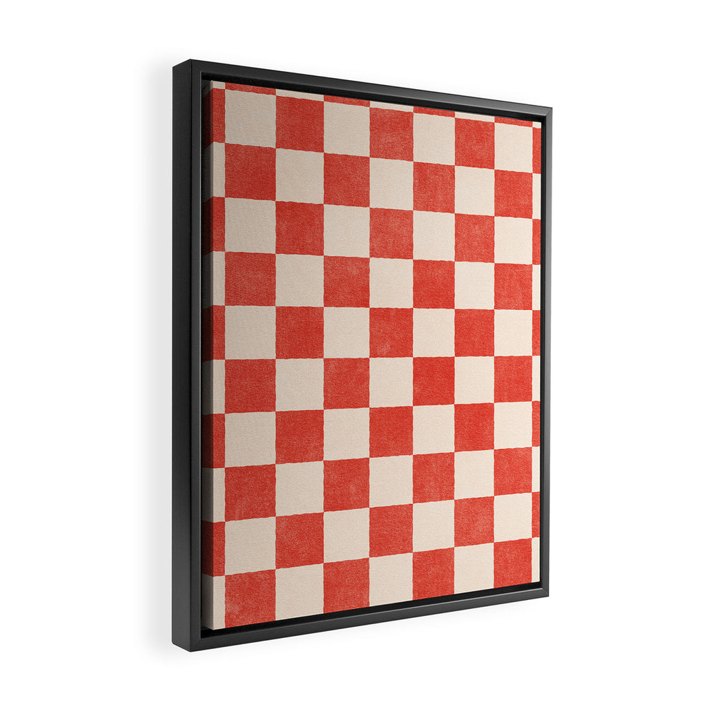 CHECKER - 001 - Cayenne Framed Canvas Print Gallery Image 2