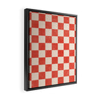 CHECKER - 001 - Cayenne Framed Canvas Print Gallery Image 2
