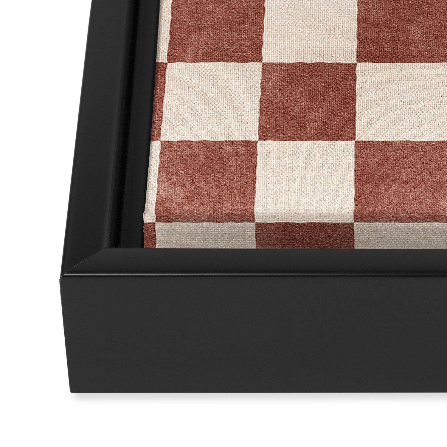 CHECKER - 001 - Clove Framed Canvas Print Gallery Image 3