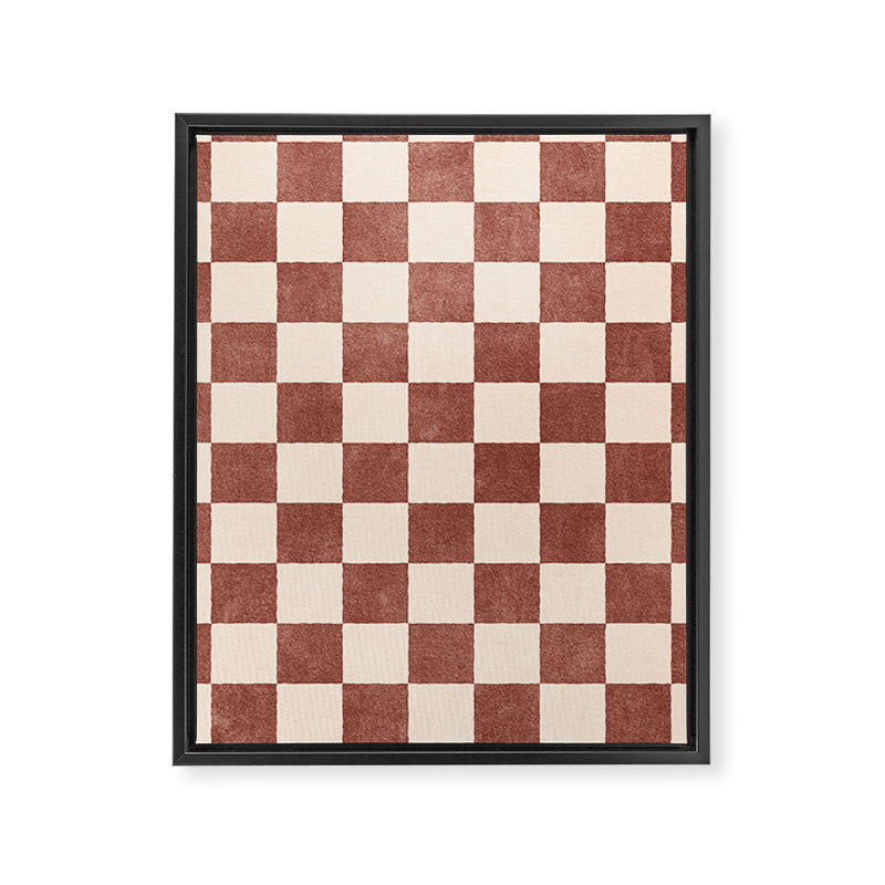 CHECKER - 001 - Clove Framed Canvas Print Gallery Image 6