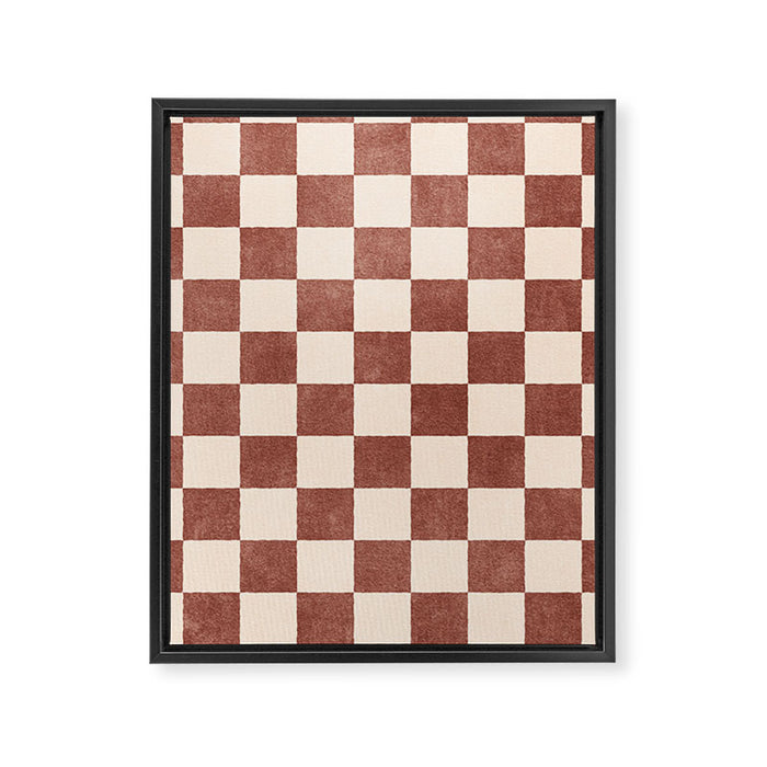 CHECKER - 001 - Clove Framed Canvas Print Gallery Image 1