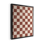 CHECKER - 001 - Clove Framed Canvas Print Gallery Image 2