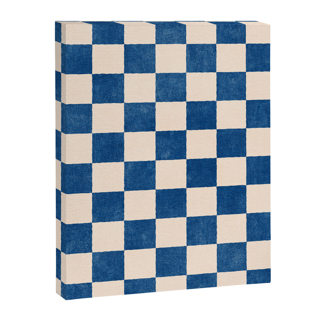 CHECKER - 001 - Cobalt Canvas Print Gallery Image 6