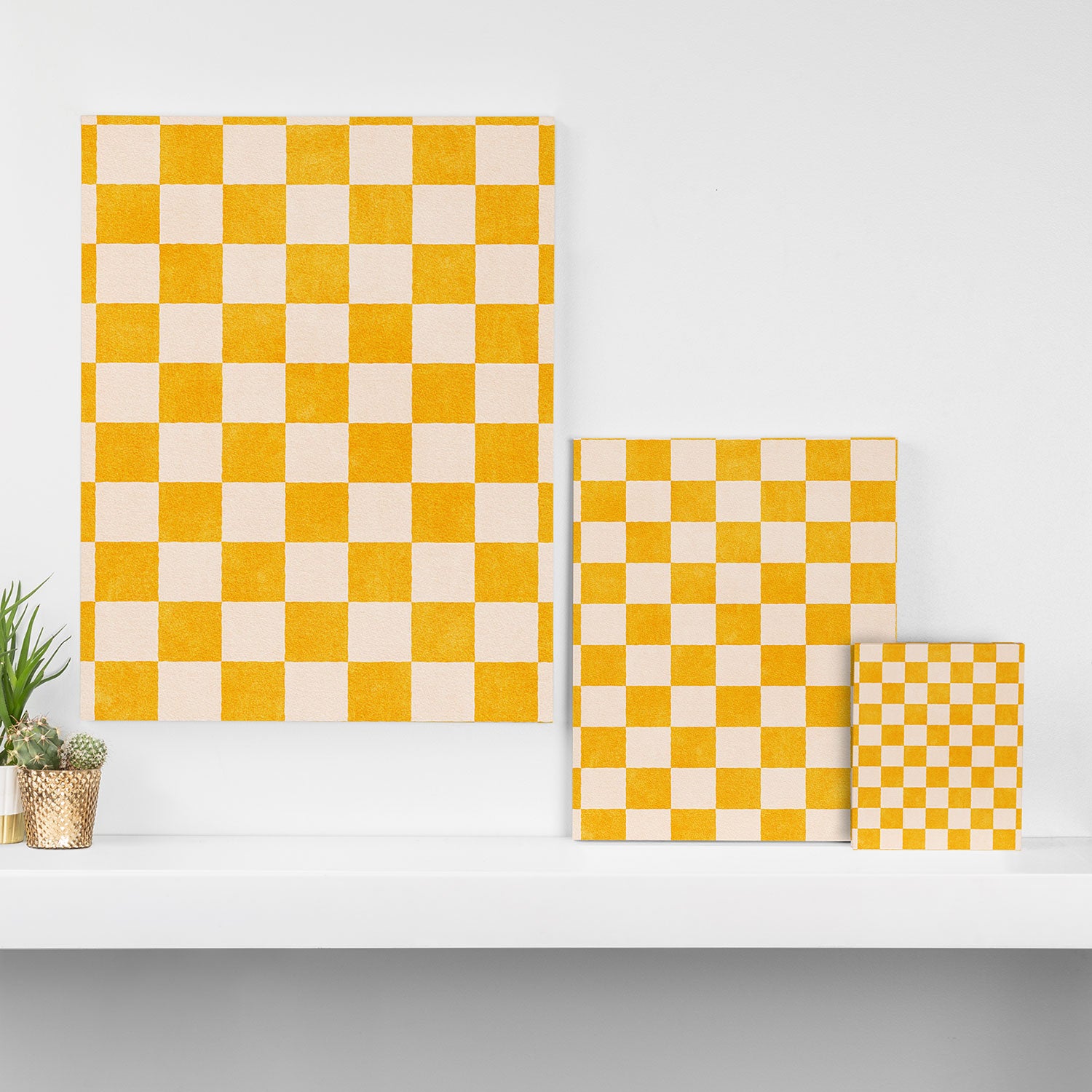 CHECKER - 001 - Goldenrod Canvas Print Gallery Image 3