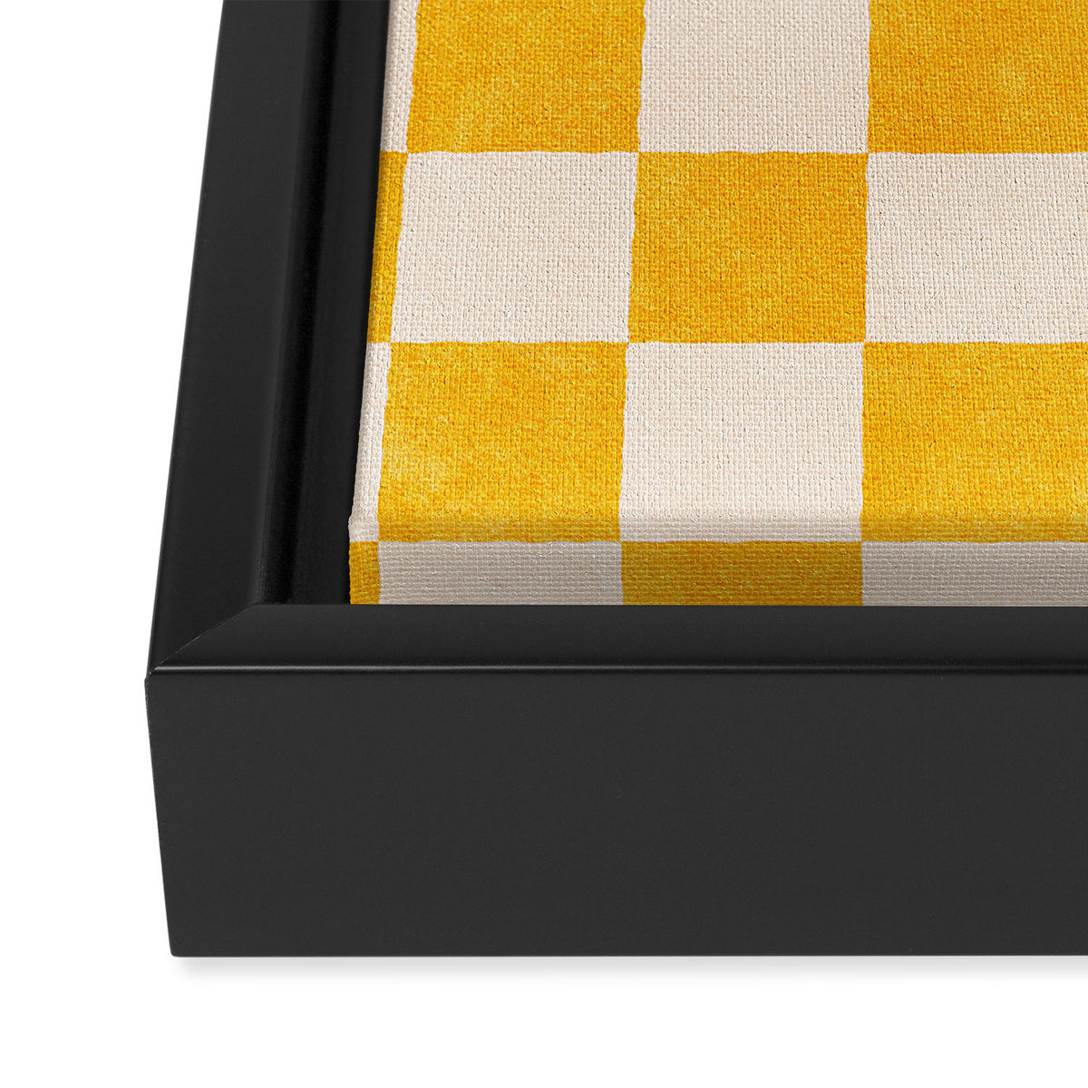 CHECKER - 001 - Goldenrod Framed Canvas Print Gallery Image 3