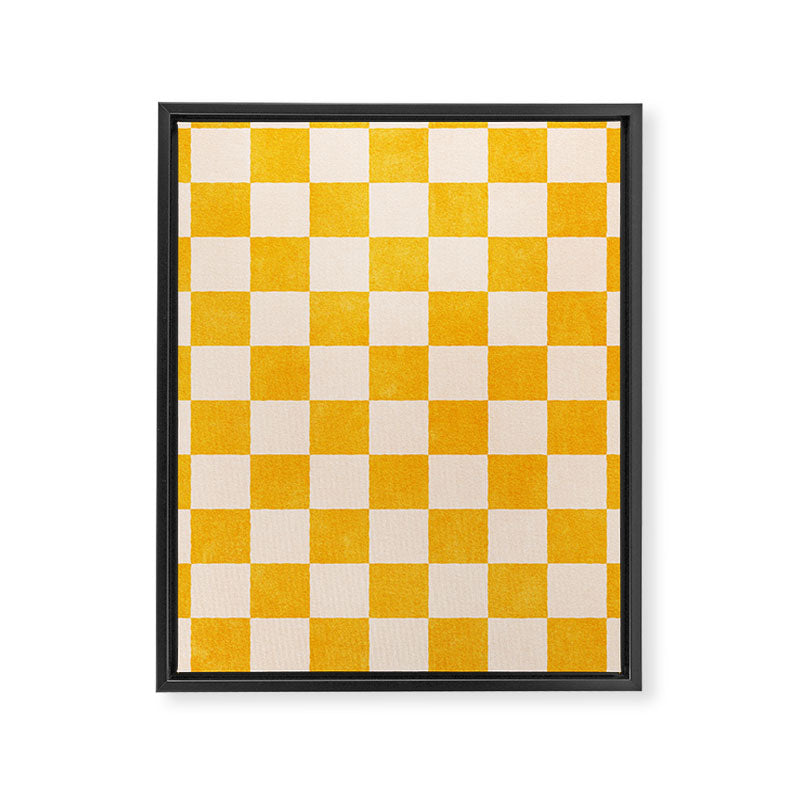 CHECKER - 001 - Goldenrod Framed Canvas Print Gallery Image 6