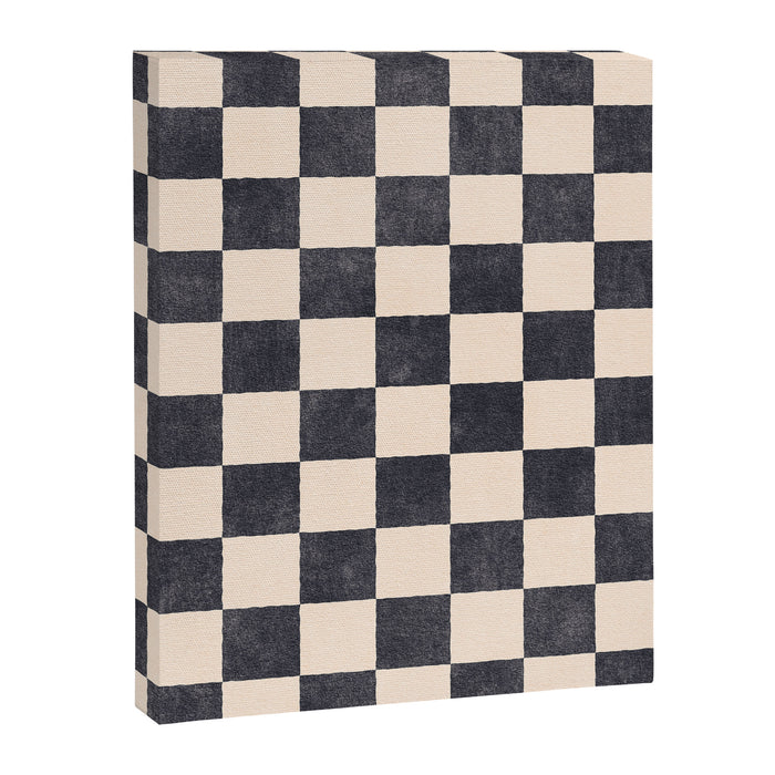 CHECKER - 001 - Graphite Canvas Print Gallery Image 1