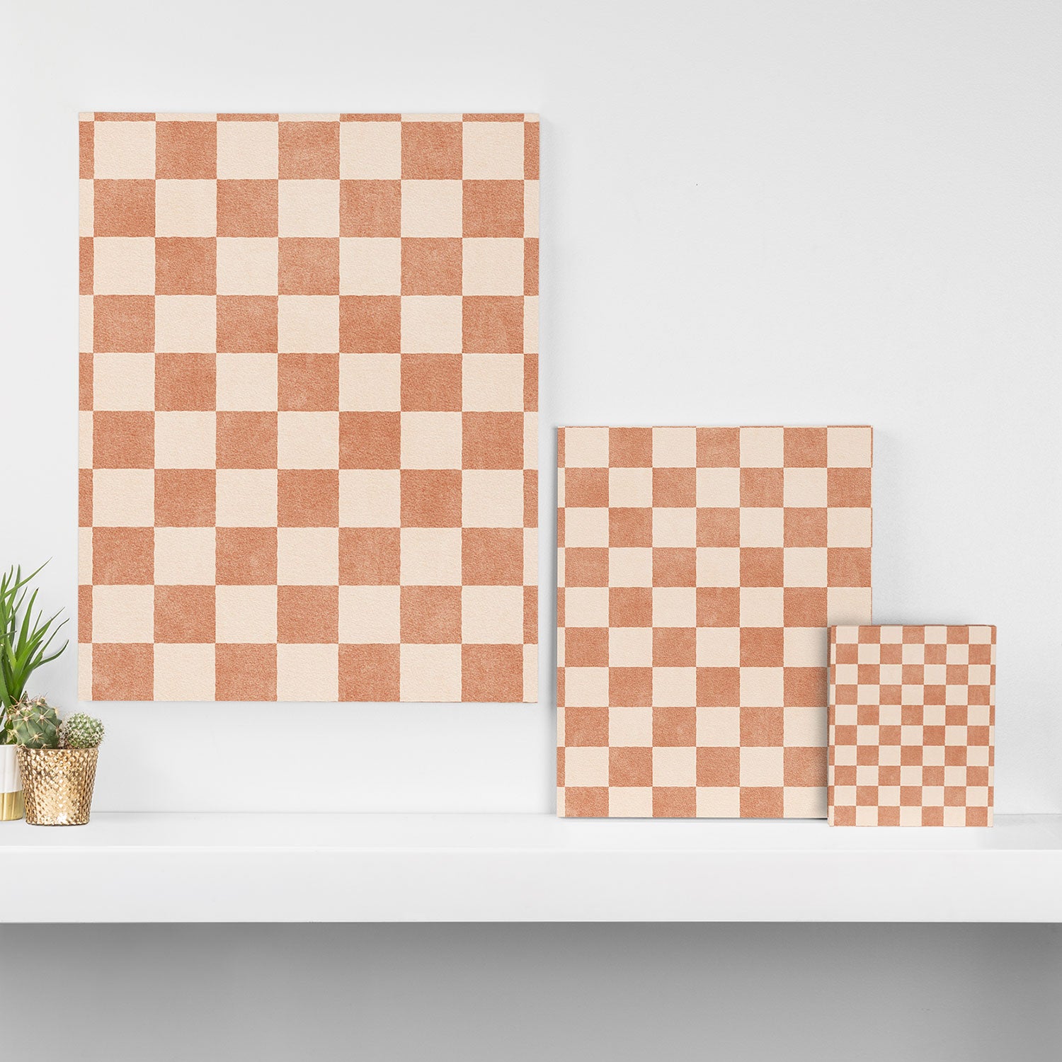 CHECKER - 001 - Nougat Canvas Print Gallery Image 3