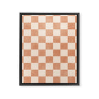 CHECKER - 001 - Nougat Framed Canvas Print Gallery Image 6