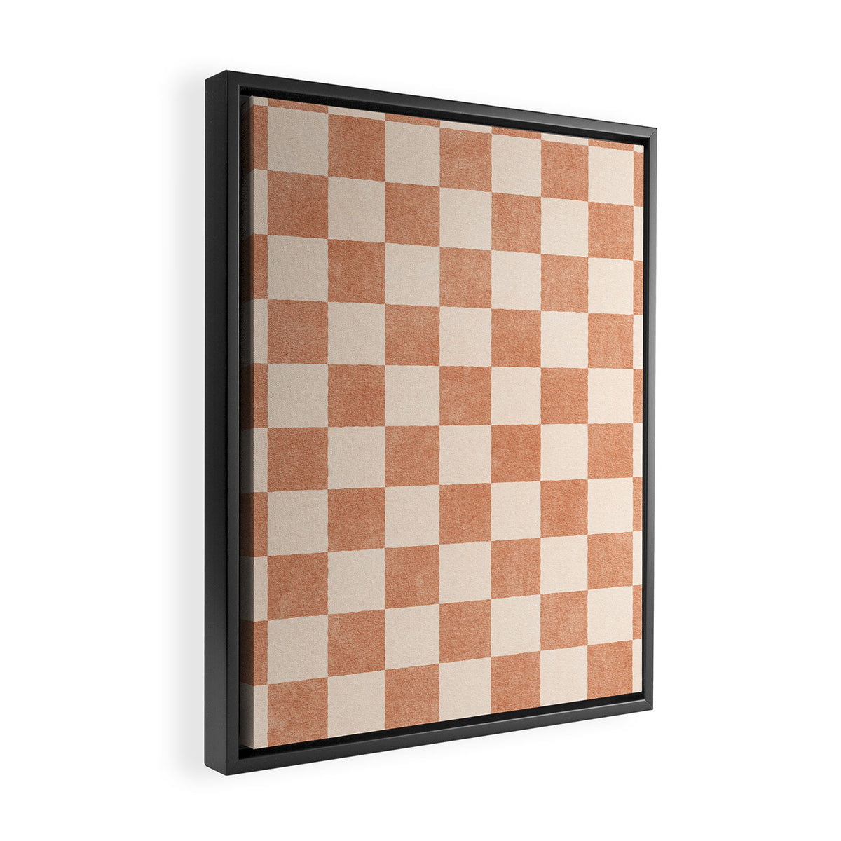 CHECKER - 001 - Nougat Framed Canvas Print Gallery Image 2