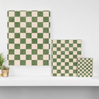 CHECKER - 001 - Olive Canvas Print Gallery Image 3