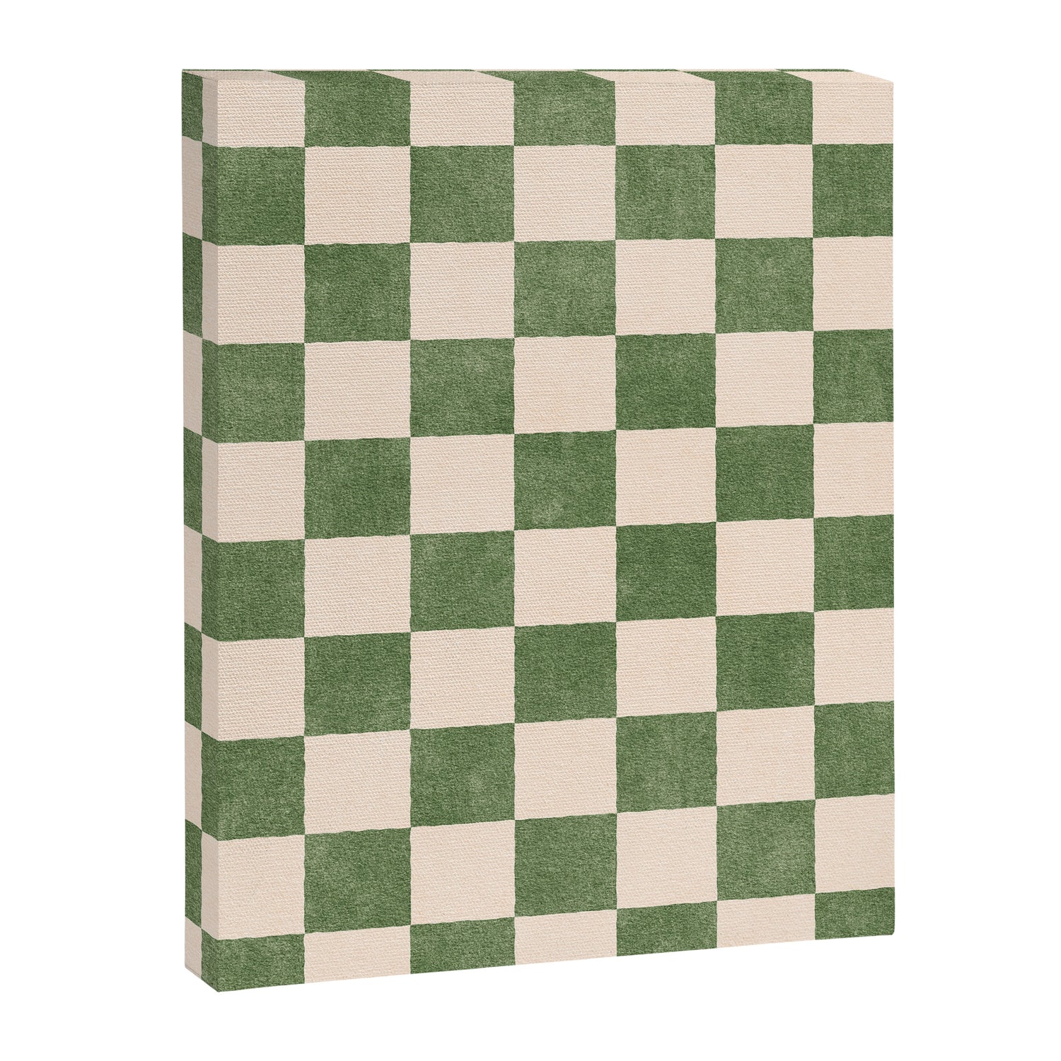 CHECKER - 001 - Olive Canvas Print Gallery Image 3