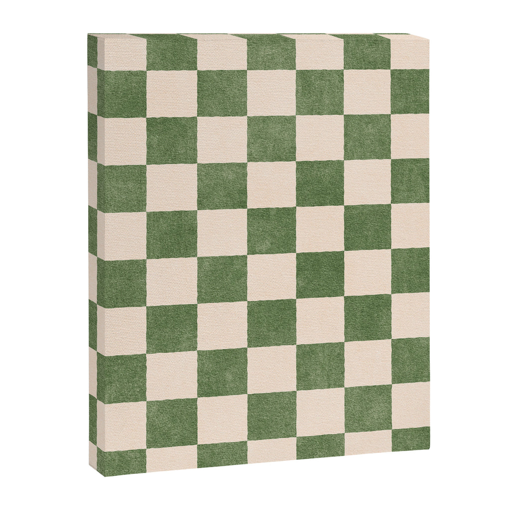 CHECKER - 001 - Olive Canvas Print Gallery Image 6