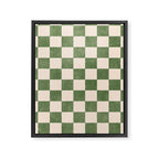 CHECKER - 001 - Olive Framed Canvas Print Gallery Image 3