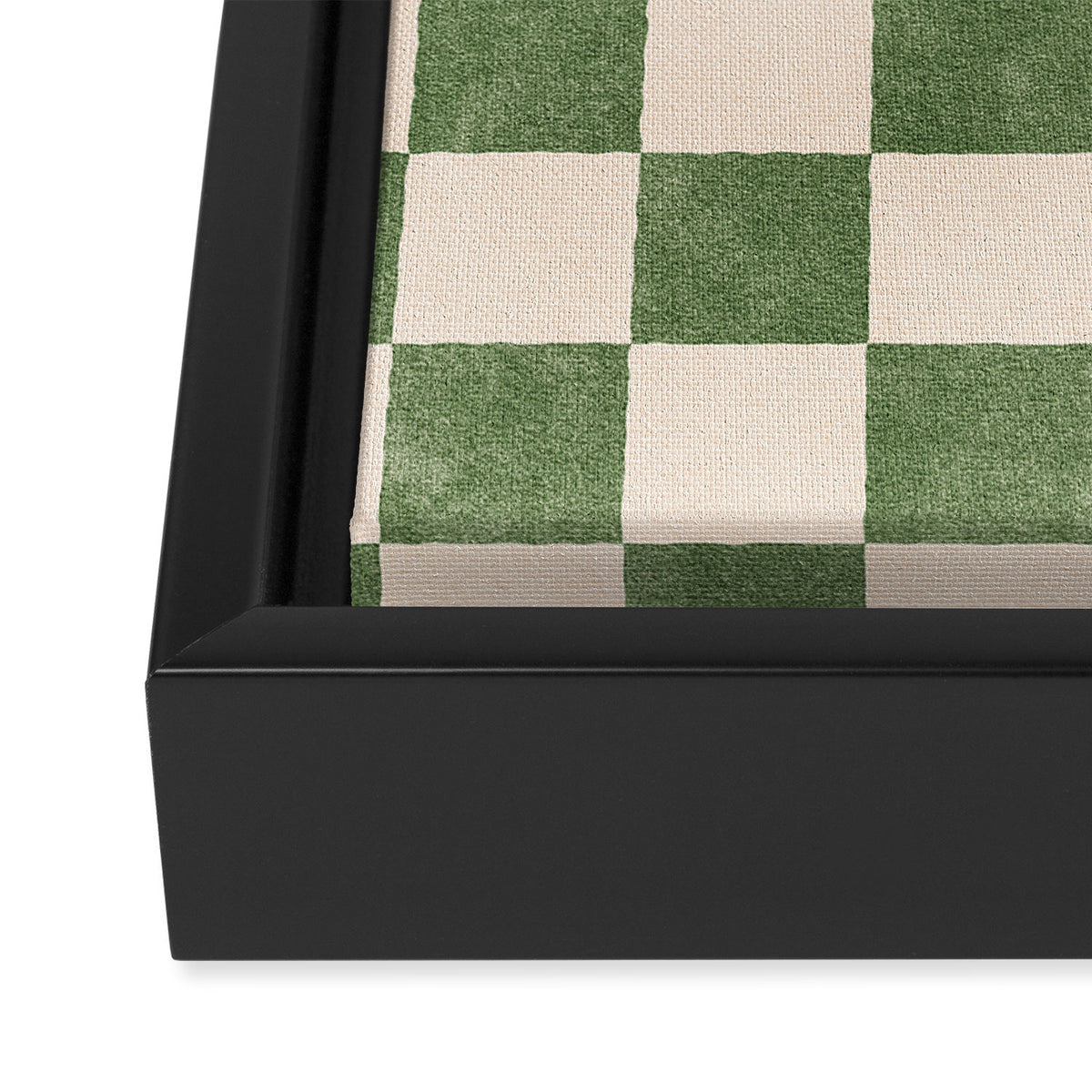 CHECKER - 001 - Olive Framed Canvas Print Gallery Image 3