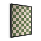 CHECKER - 001 - Olive Framed Canvas Print Gallery Image 2