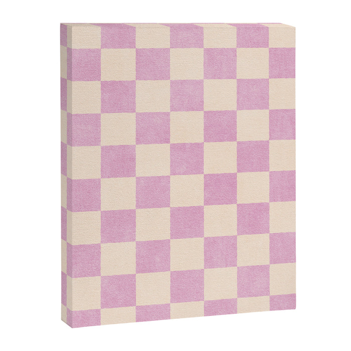 CHECKER - 001 - Rose Quartz Canvas Print Gallery Image 1