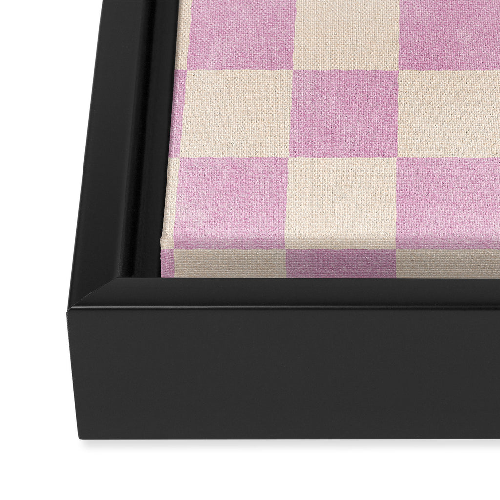 CHECKER - 001 - Rose Quartz Framed Canvas Print Gallery Image 3