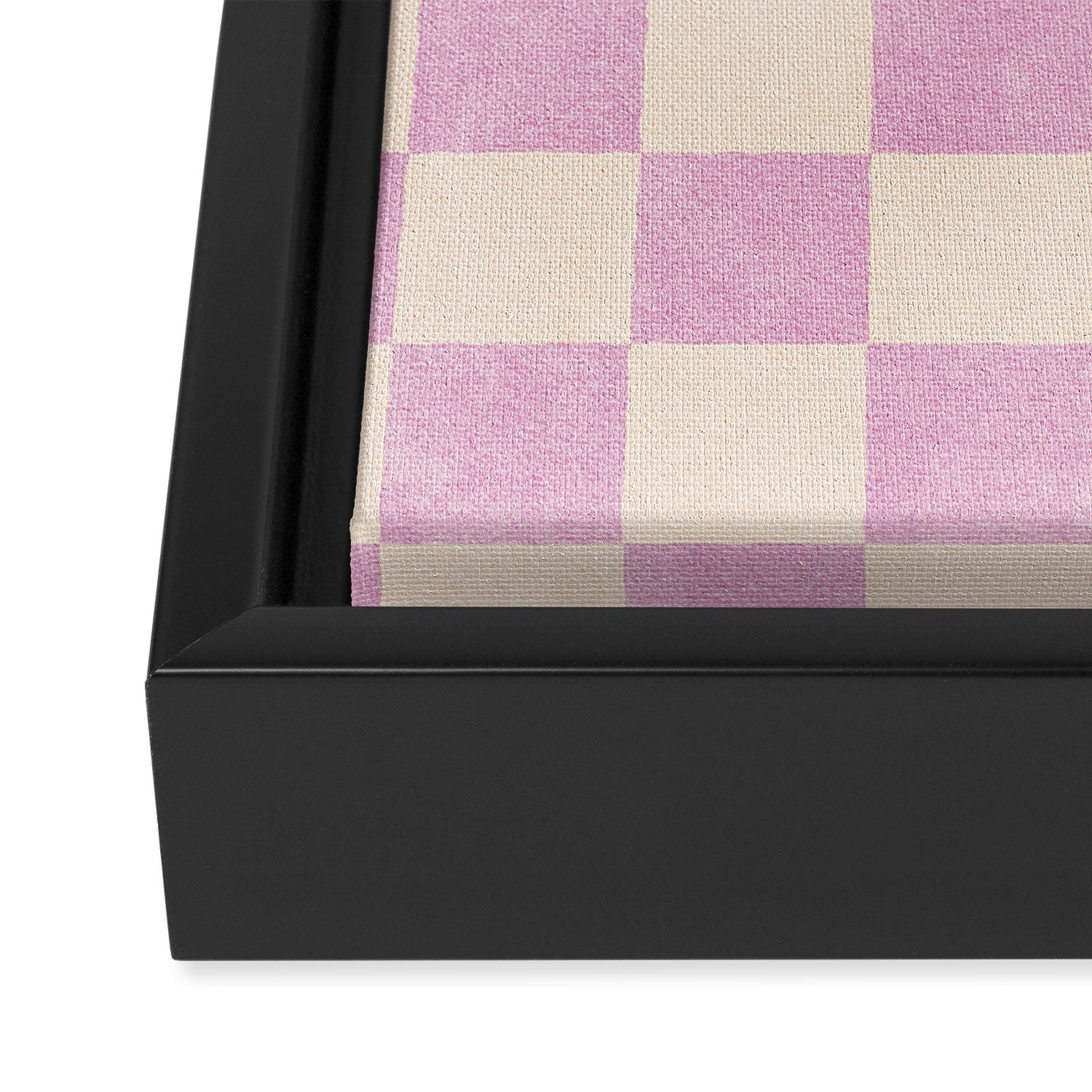 CHECKER - 001 - Rose Quartz Framed Canvas Print Gallery Image 3